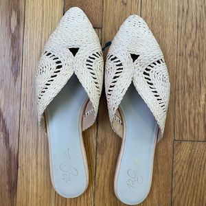 42 Gold Cordy Raffia Mule